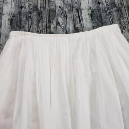 No Brand micro pleated white skirt